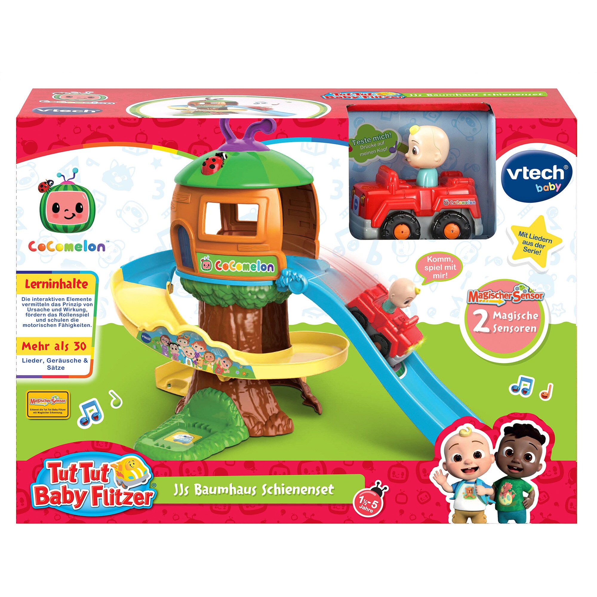 Vtech Spielgebäude Tut Tut Baby Flitzer - CoComelon JJs Baumhaus Schienenset