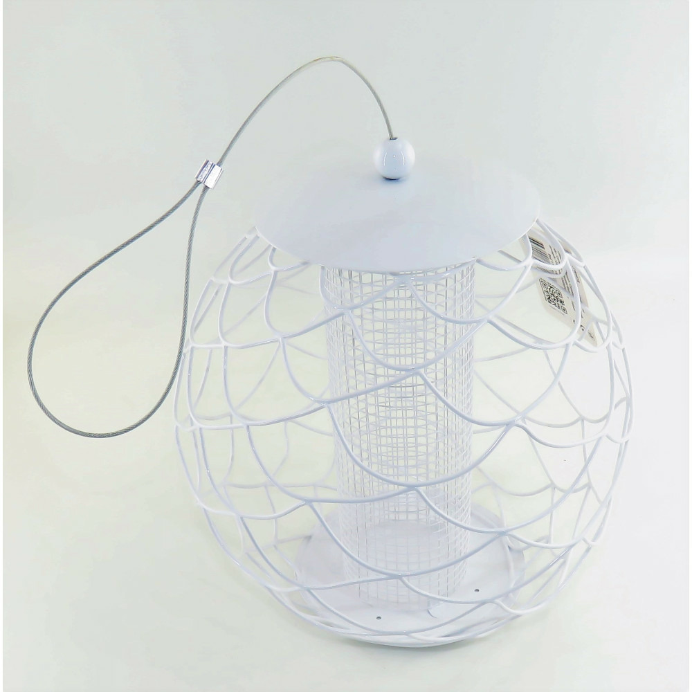 Mangeoire urban denali blanc ø 24 cm, pour arachide pour oiseaux