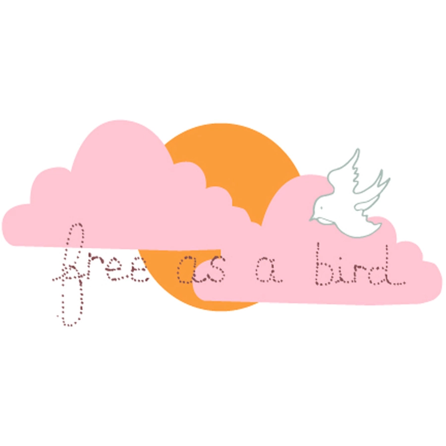 Liliput Langarmshirt Free As A Bird ecru