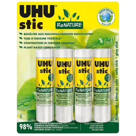 UHU Klebestift Stic ReNature 4 x 21 g Blisterpack