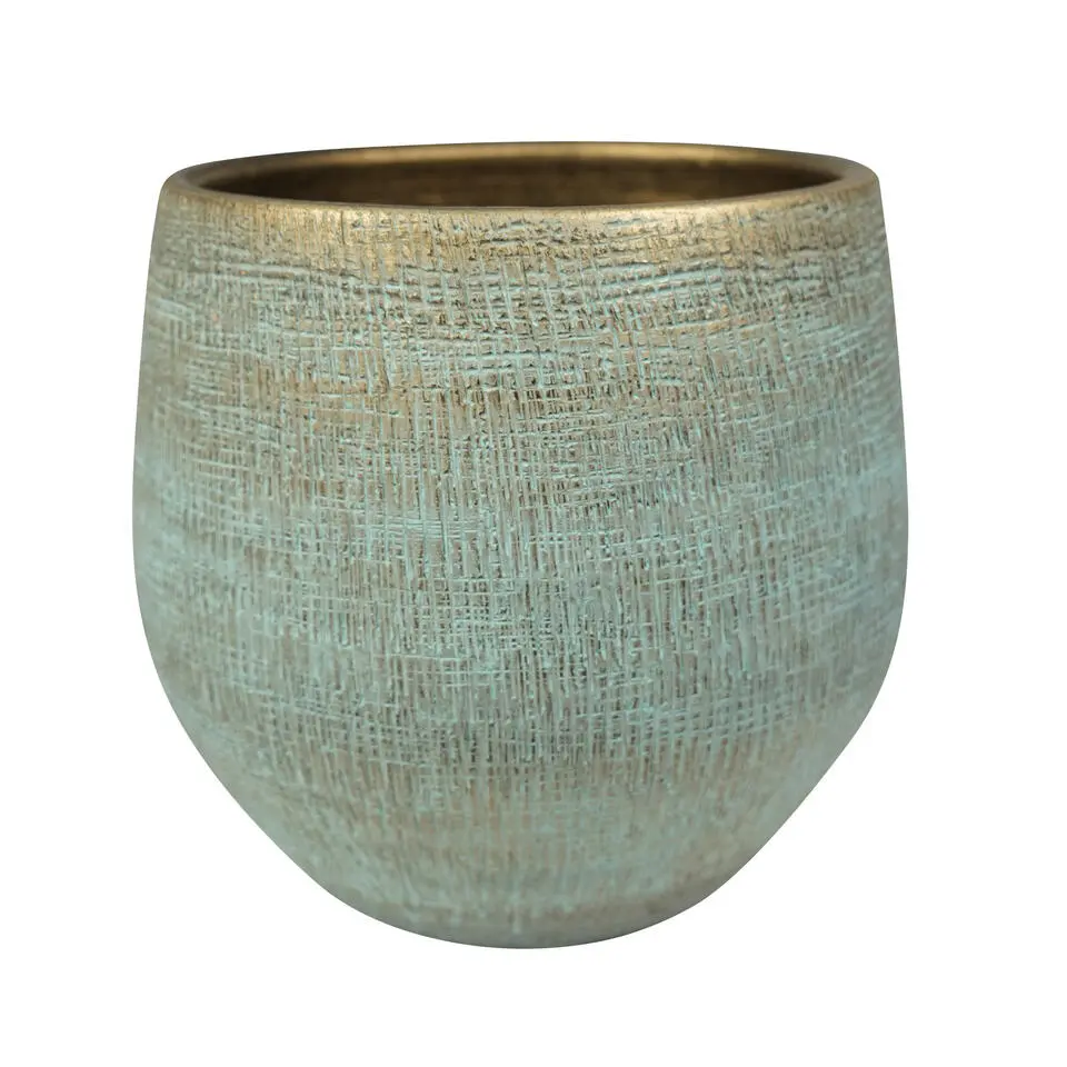 Steege Plantenpot - moderne look - blauw - 36 x 32 cm