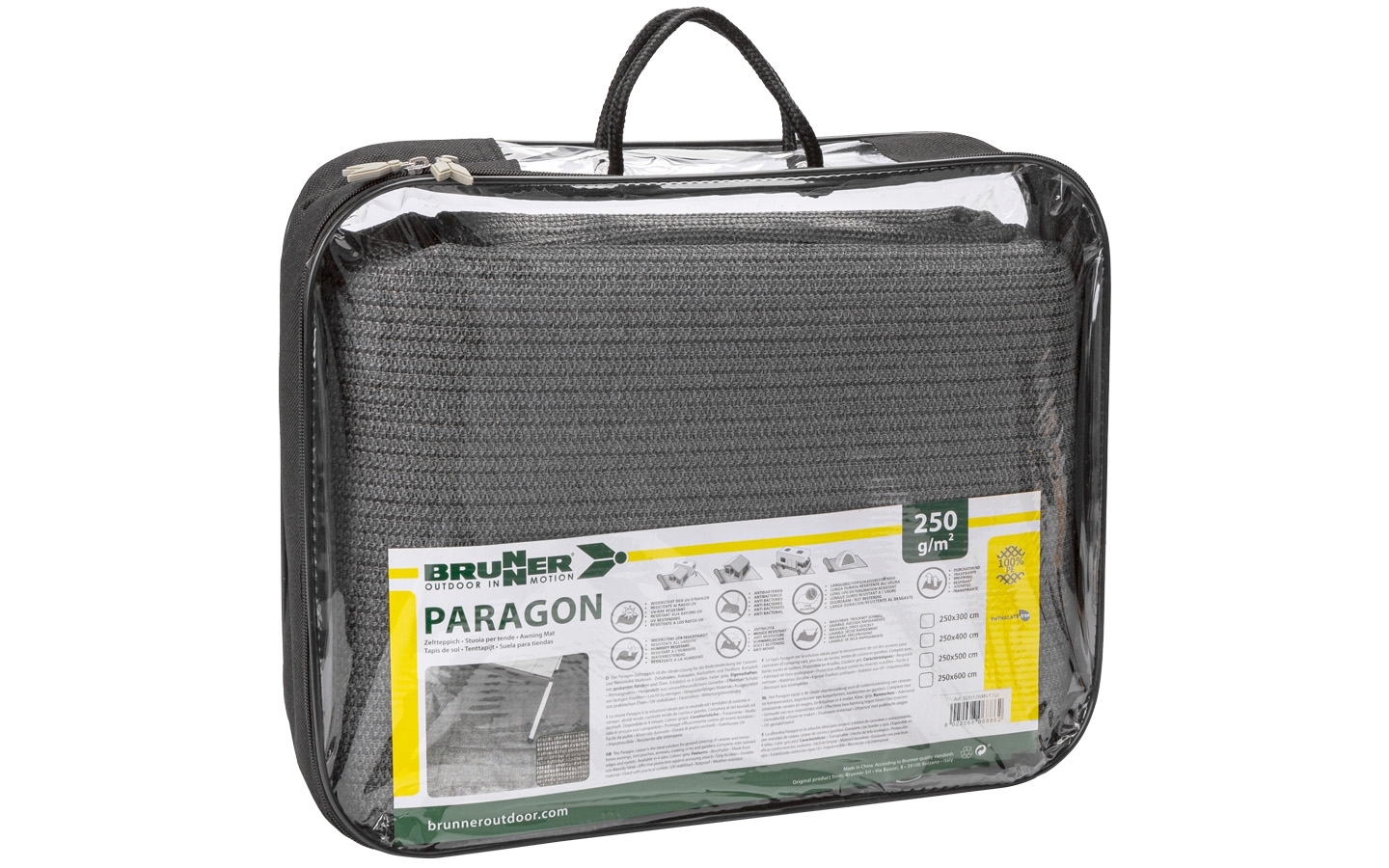 Brunner Paragon Zeltteppich 250 x 600 cm grau