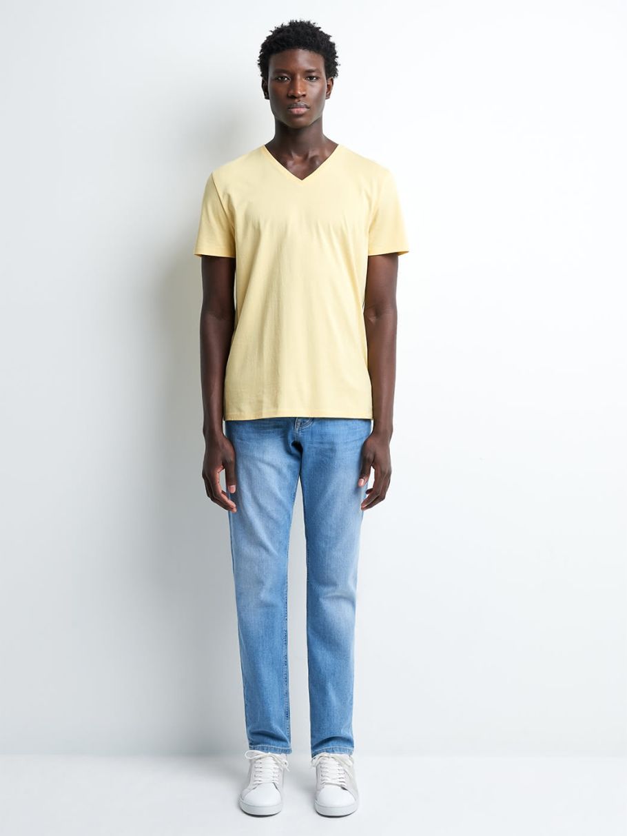 Tee-shirt col v uni