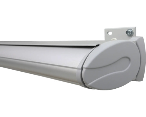 SOLUNA cassettescherm Exclusiv 2x1,5 doekdesign D035 frame E6EV1 zilver geëloxeerd aandrijving rechts incl. motor en wandschakelaar