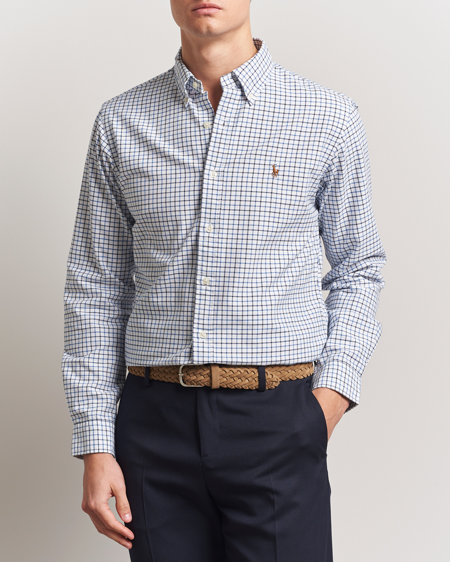Polo Ralph Lauren Custom Fit Checked Oxford Shirt White/Blue Multi