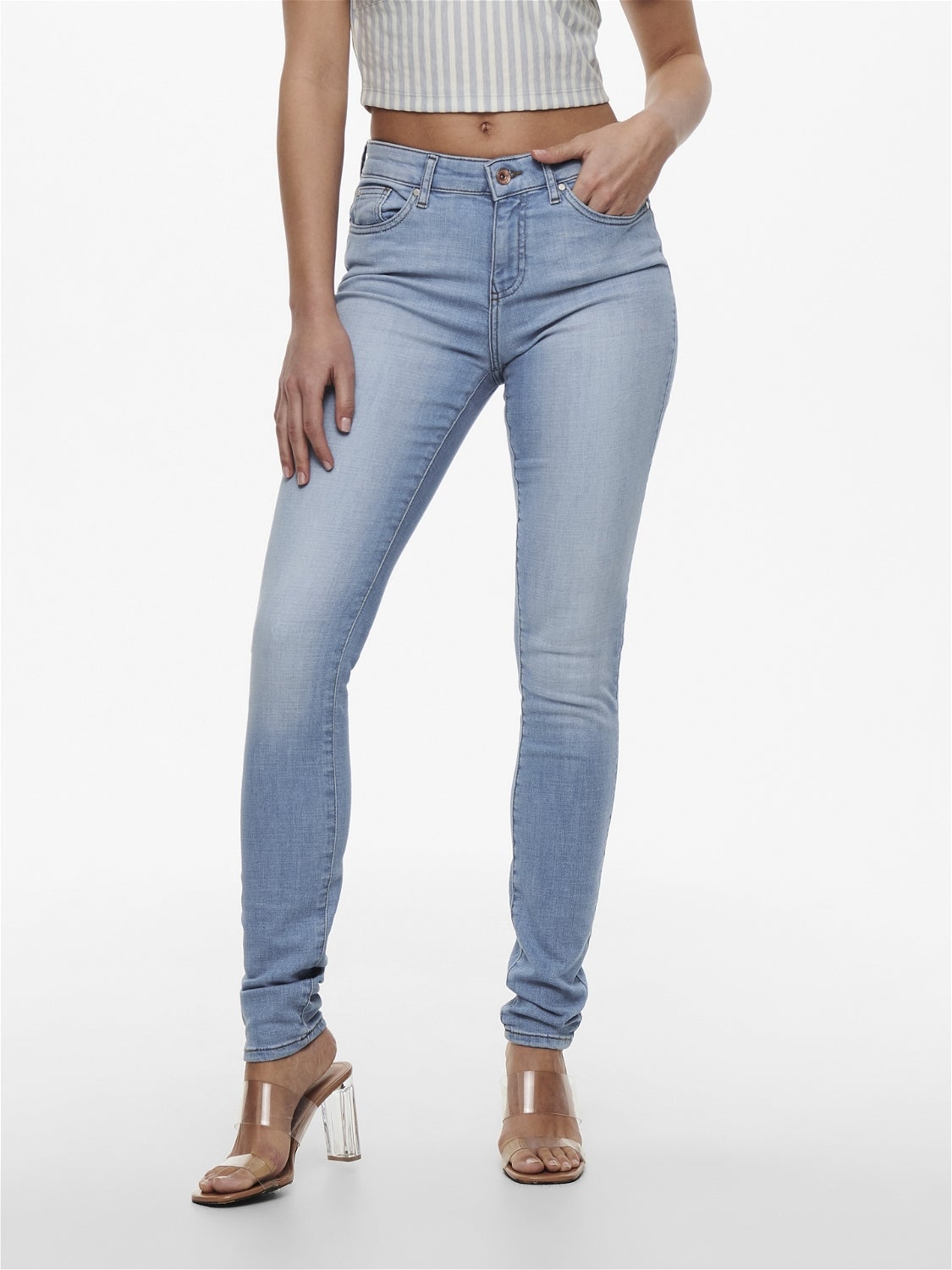 ONLANNE Mittlere Taille Skinny Fit Jeans Light Blue Denim