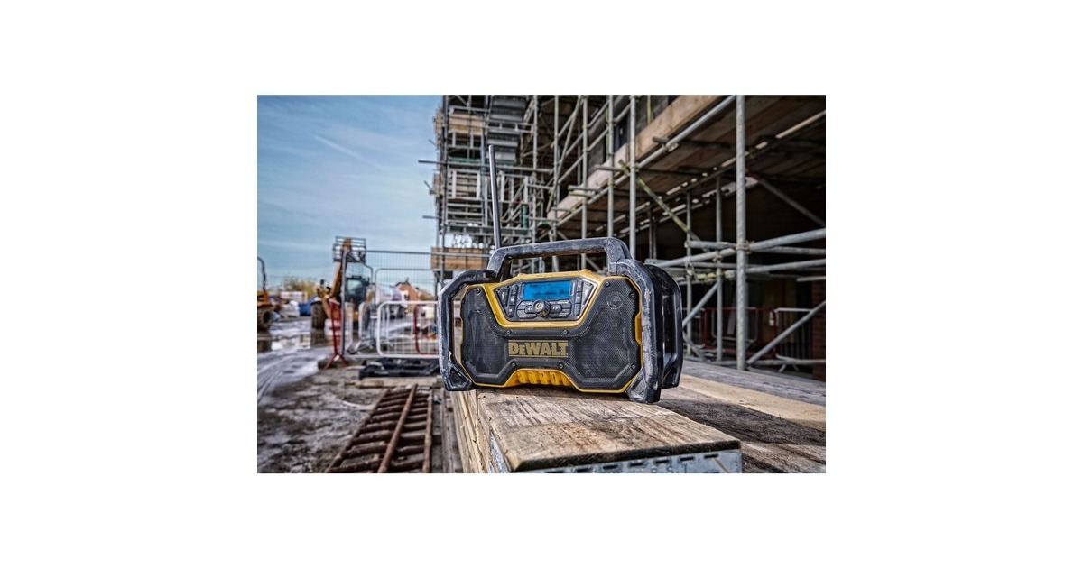 DEWALTDCR029-QW bouwradio  (Zwart/geel, Bluetooth, FM, DAB+)