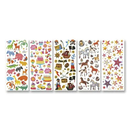 Folia Glitzer-Sticker Fantasia, 5 Blatt
