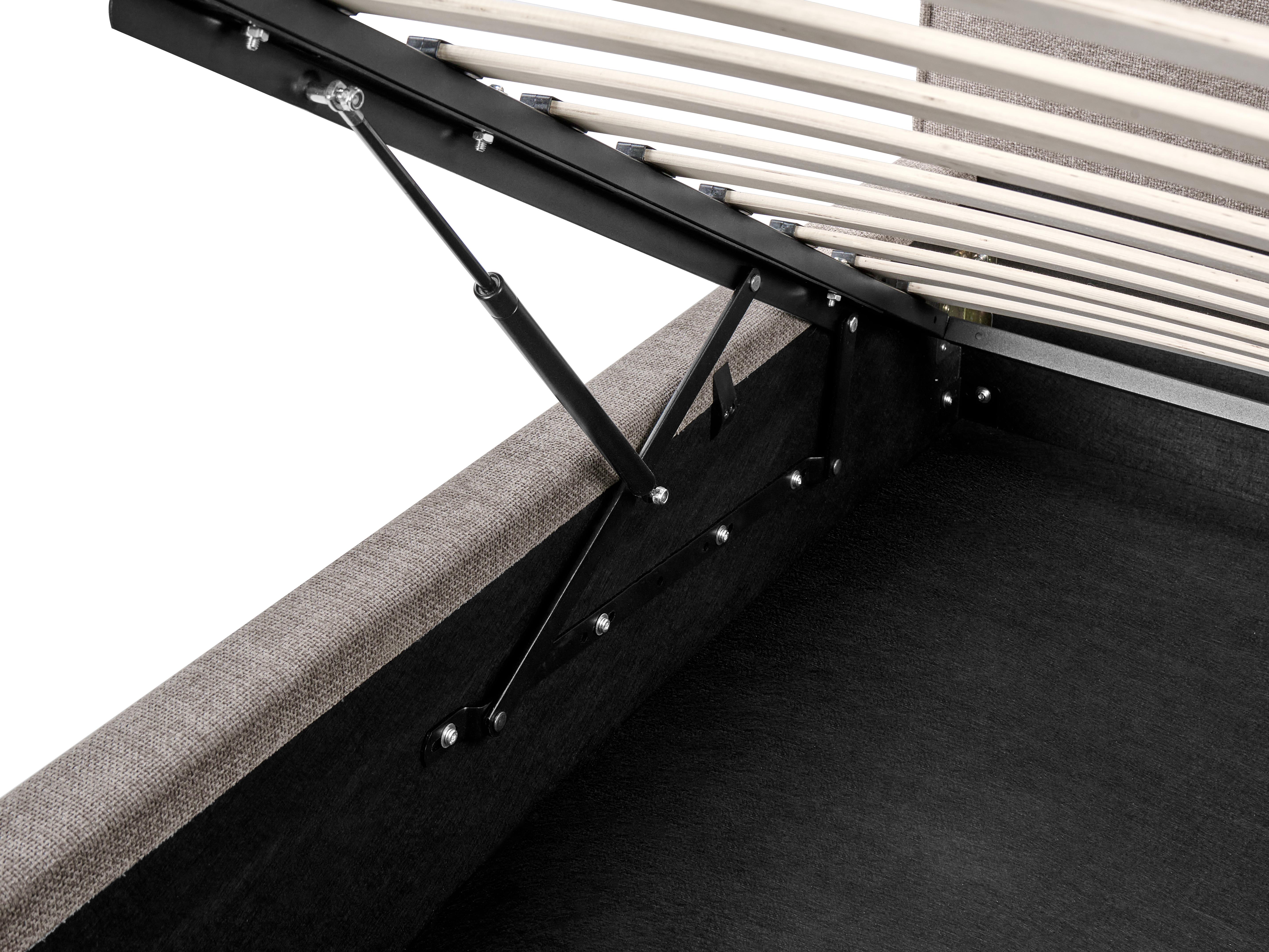 Bed met opbergruimte Stof LAGARDE 180 x 200 cm Taupe