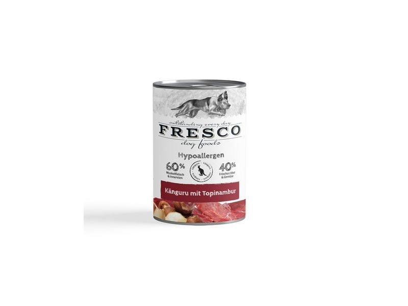 FRESCO Nassfutter Hypoallergen Känguru 400 g Ergänzungsfuttermittel für Hunde