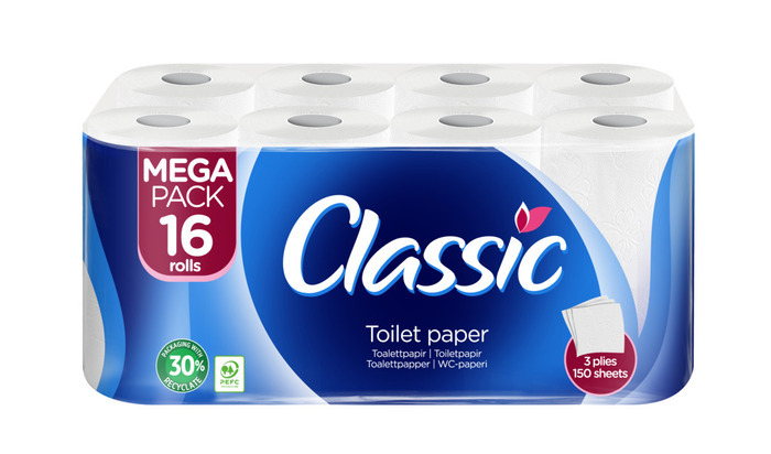 Toiletpapir 16 ruller - Classic