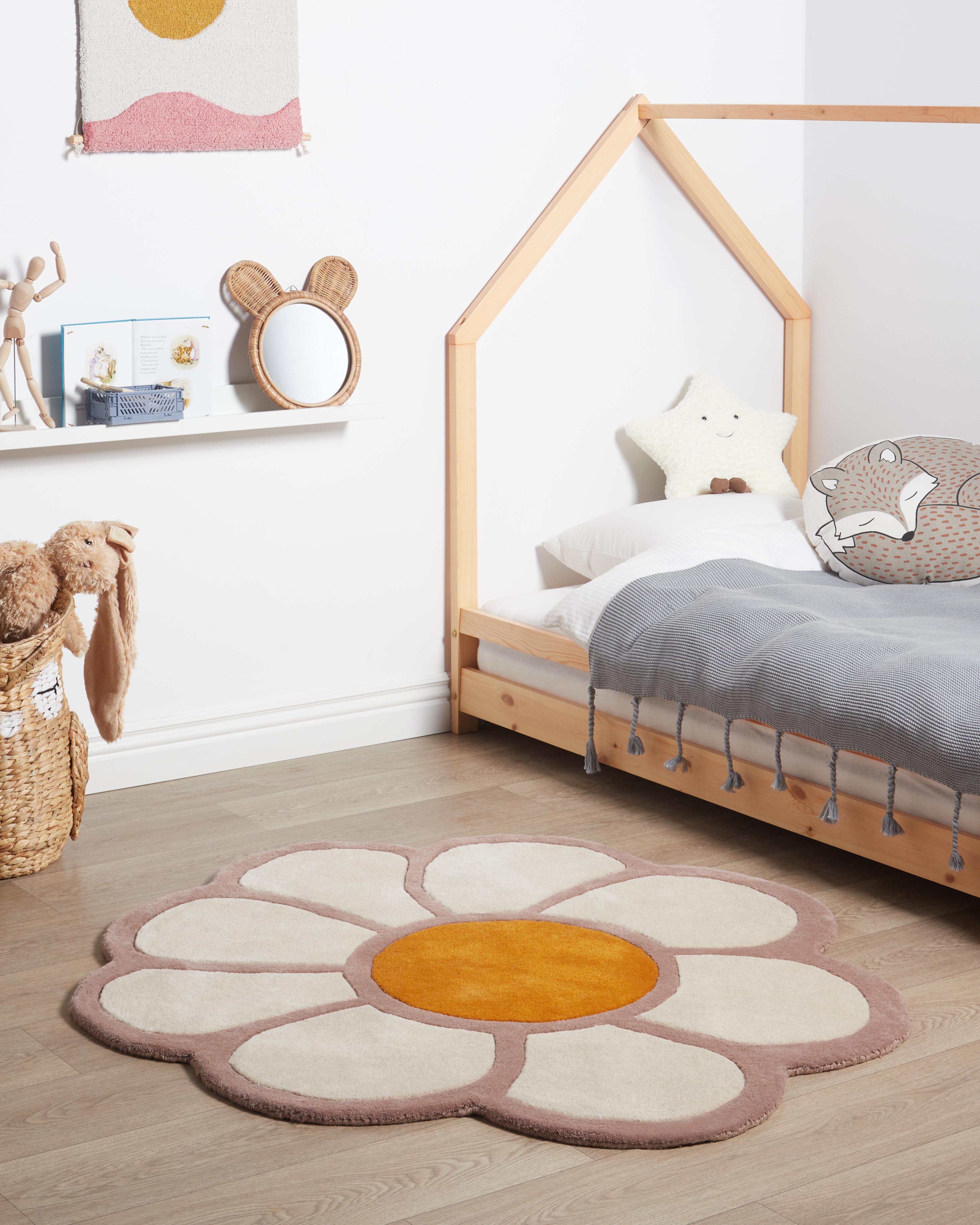 Kindervloerkleed THUMBELINA Gebroken wit ø 120 cm Wol