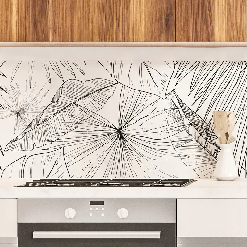 Crédence cuisine Crédence ALU L120xH 50cm - LÄMNAR SVART 99deco