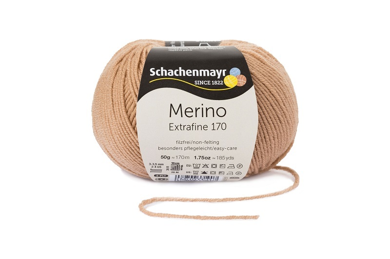 Handstrickgarn MERINO EXTRAFINE 170 - kamel - 50g