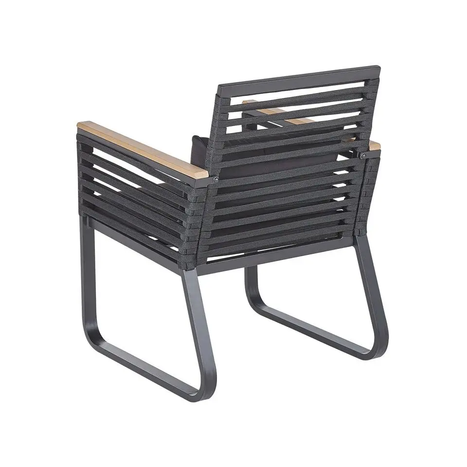 CANETTO - Tuinset voor 4 - Zwart - Aluminium