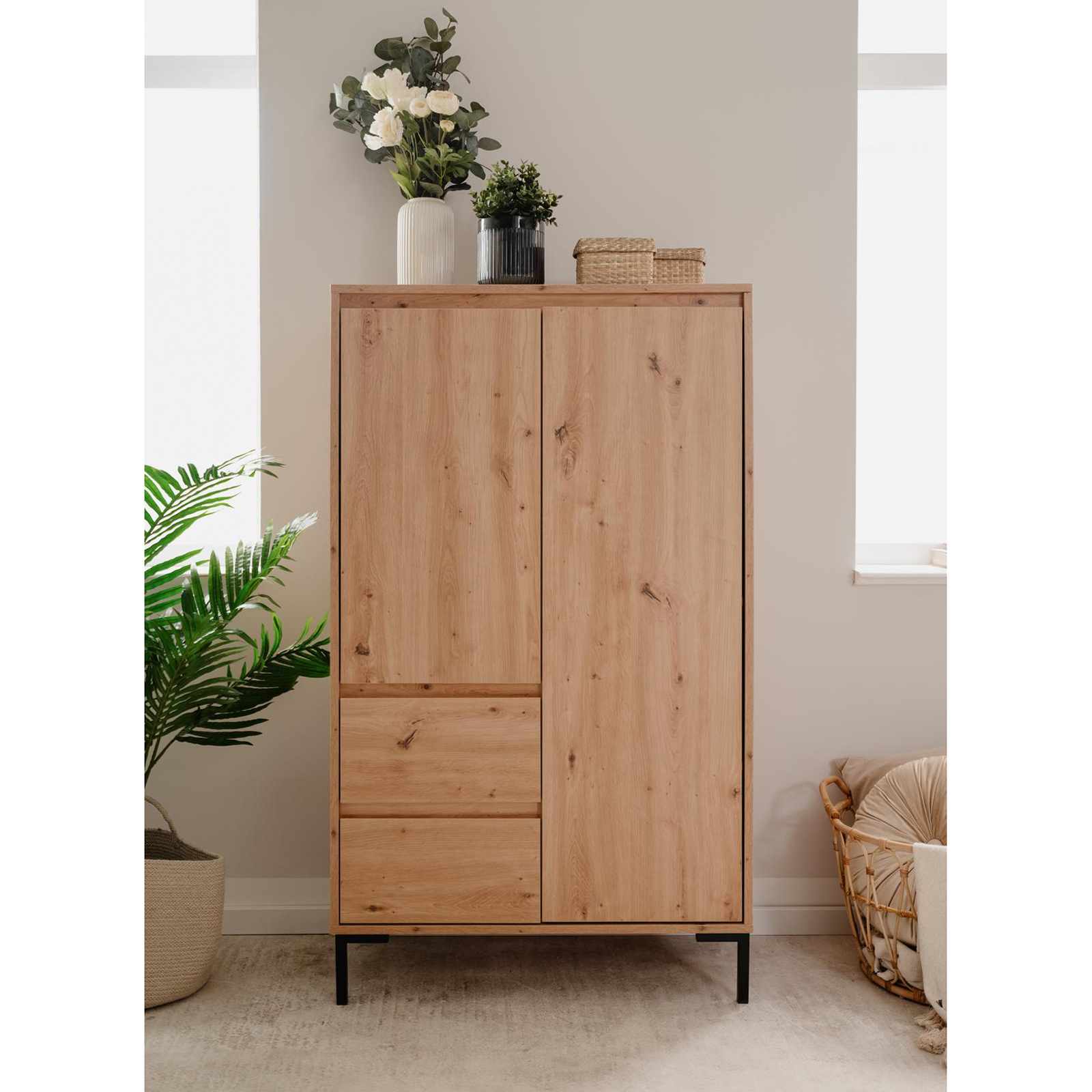 Highboard KORSIKA - Artisan Eiche - 139 cm hoch