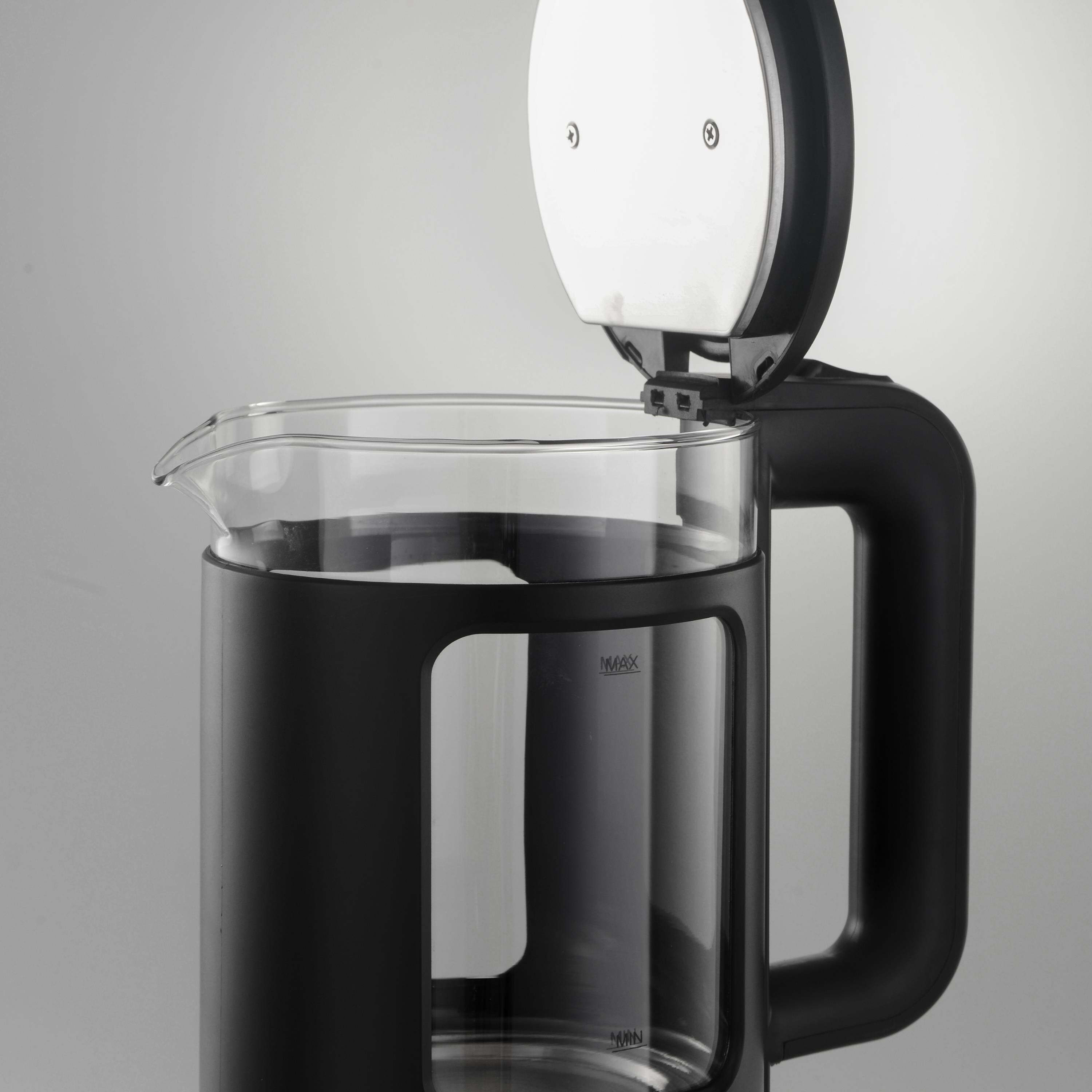 Zilan Glas Wasserkocher 1.5L mit Edelstahlheizelement BPA-Frei 1650W