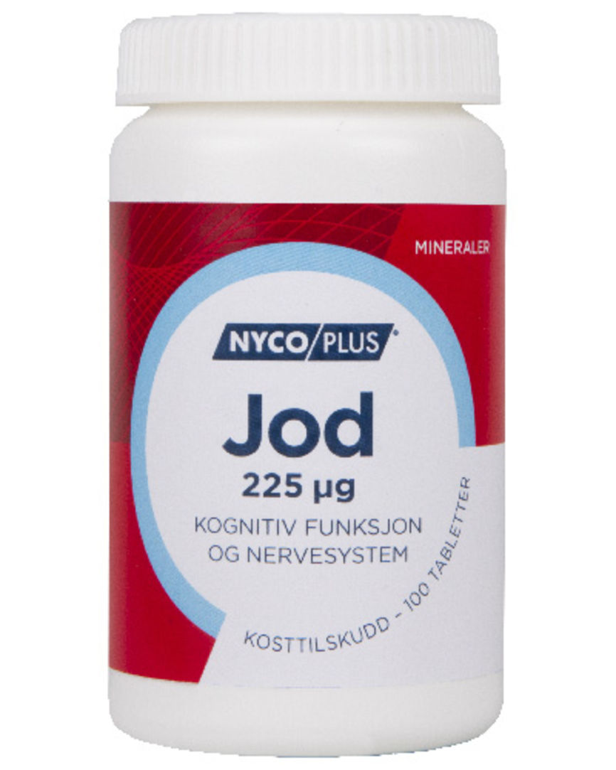 Nycoplus Jod tabletter 225 mcg 100 tabletter (NB! Ikke til atomberedskap)