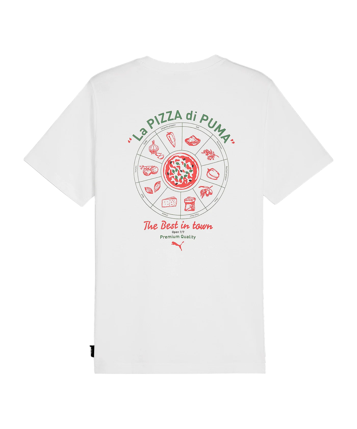 PUMA Graphic Pizza T-Shirt Weiss F02