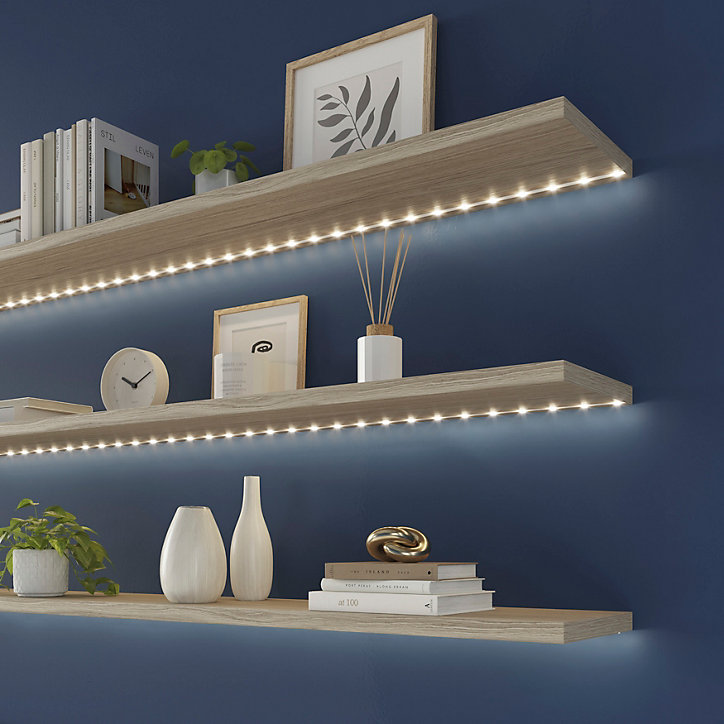 Ruban lumineux Heceta LED intégrée variation de couleurs IP20 3W L.200cm blanc GoodHome