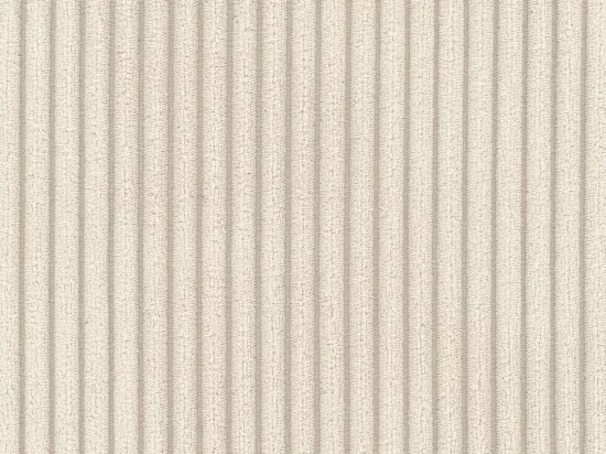 Grand canapé d'angle droit en velours côtelé beige POGNI de Maison Céphy
