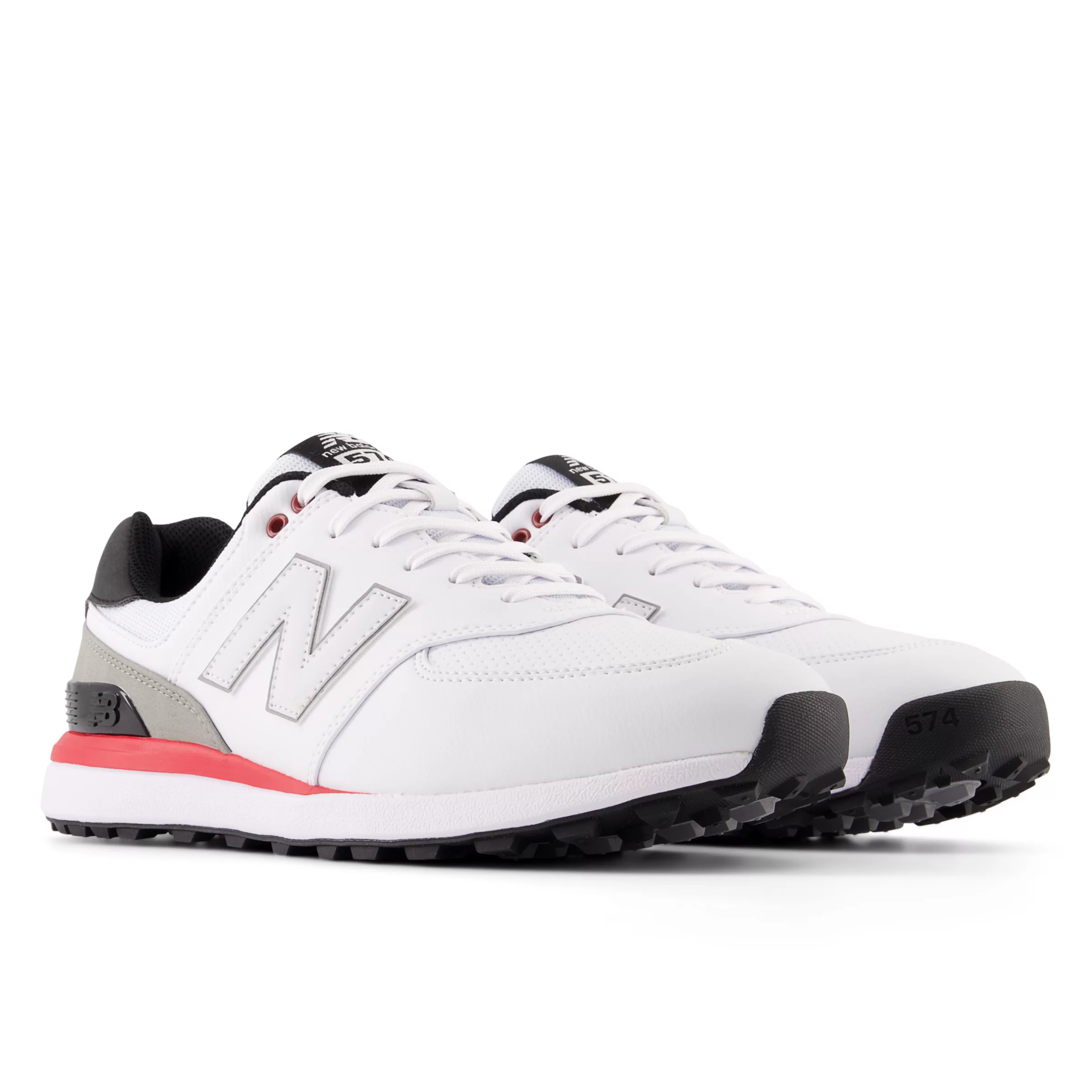 574 Greens v2 Golf Shoes White with Black