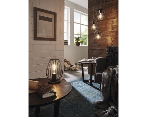 Tafellamp, 1-lichts, H 23 cm, Newtown, zwart