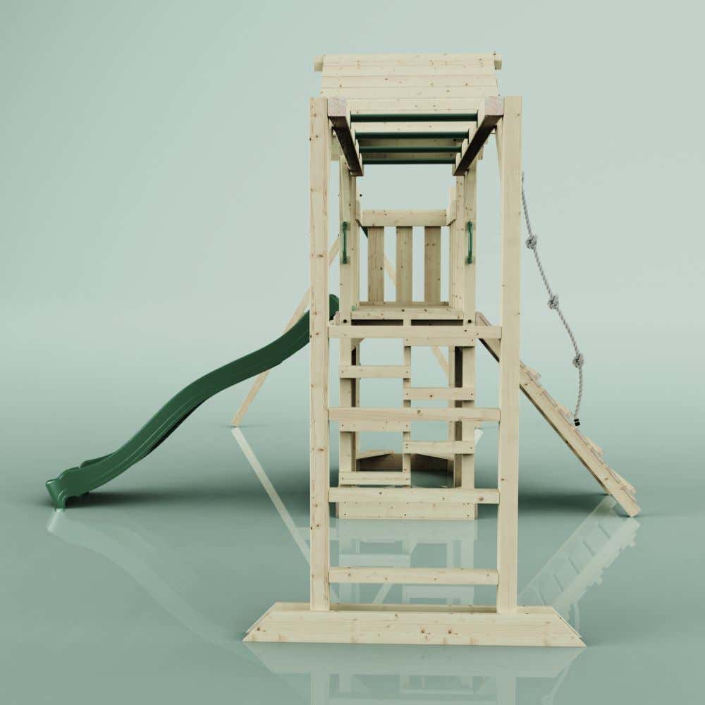 PolarPlay Helsingborg houten speeltoren in blauw,