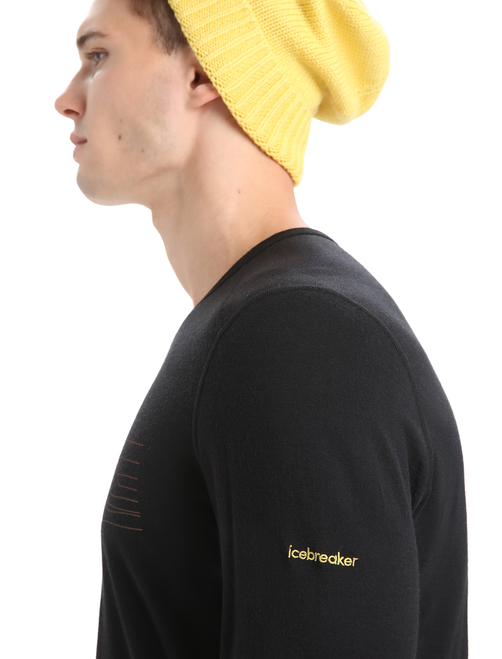 200 Oasis LS Crewe Ski Strip Herre Black