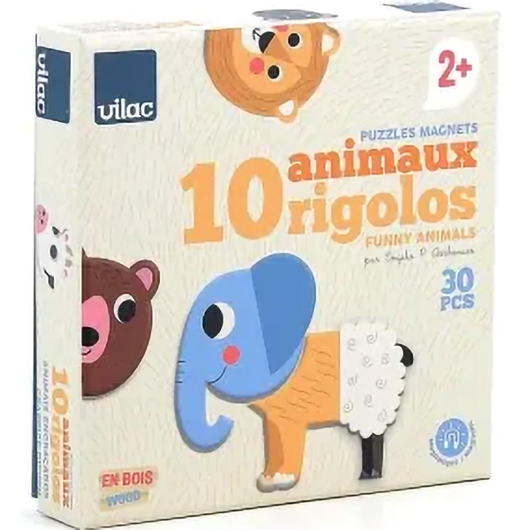 vilac puzzel grappige dieren - 10x3st
