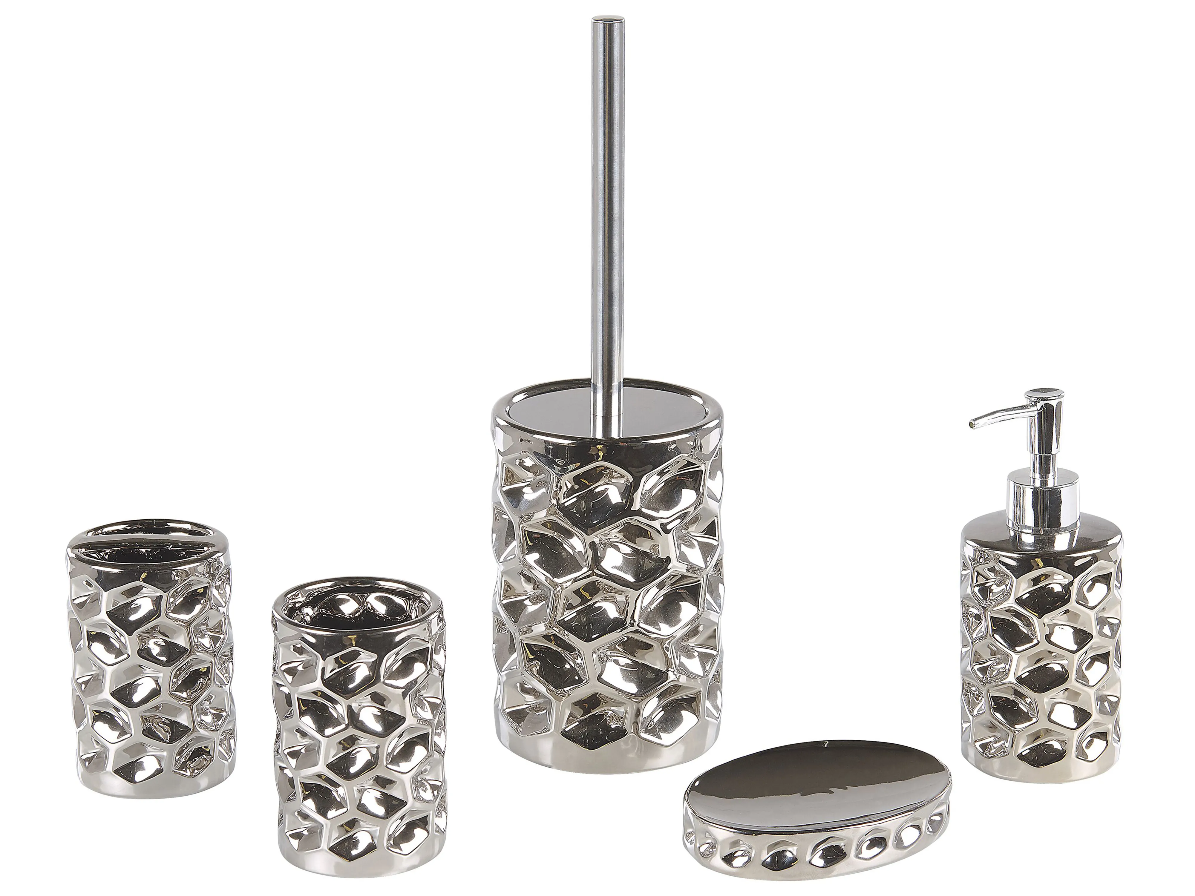 5-delige badkameraccessoireset TIRUA Keramiek Zilver