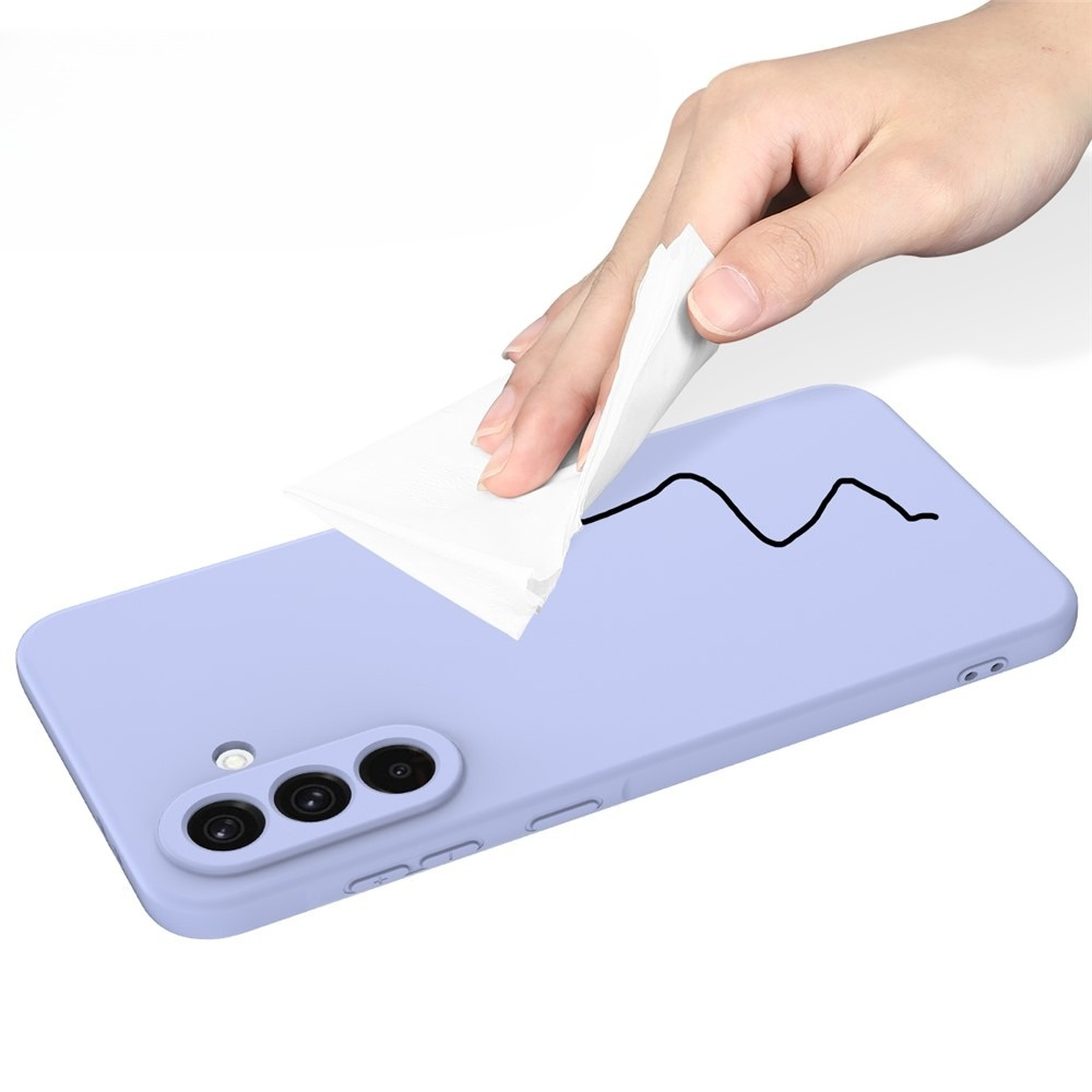 Samsung Galaxy A17 Silikon Case Hülle mit Kameraschutz   Handschlaufe - Lila