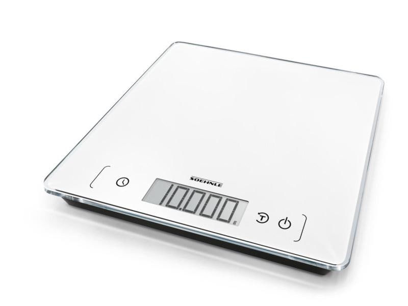 Soehnle Küchenwaage Page Comfort 400 Weiss Flache Küchenwaage