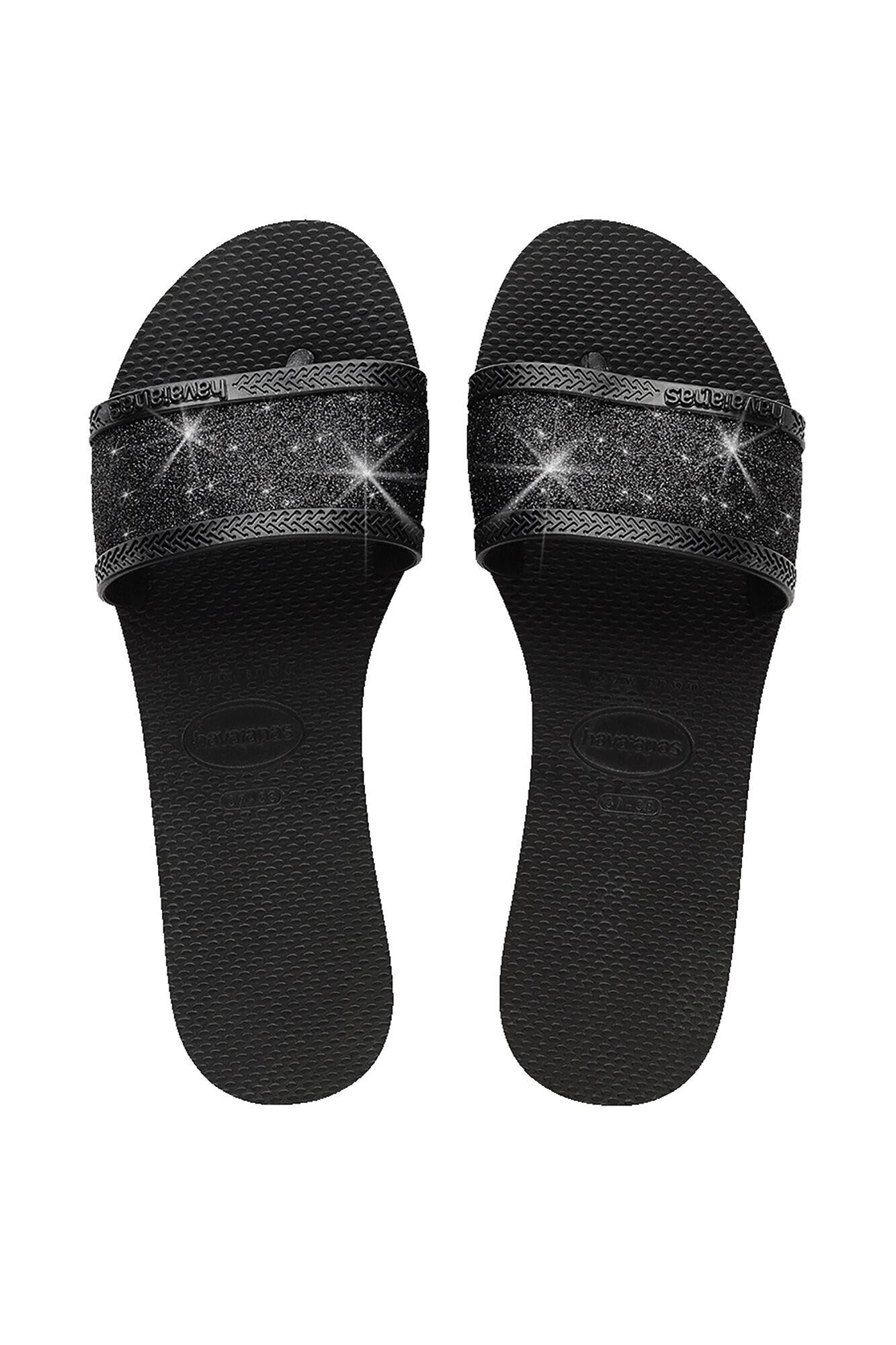 Chinelos Havaianas You Angra Glitter - Preto