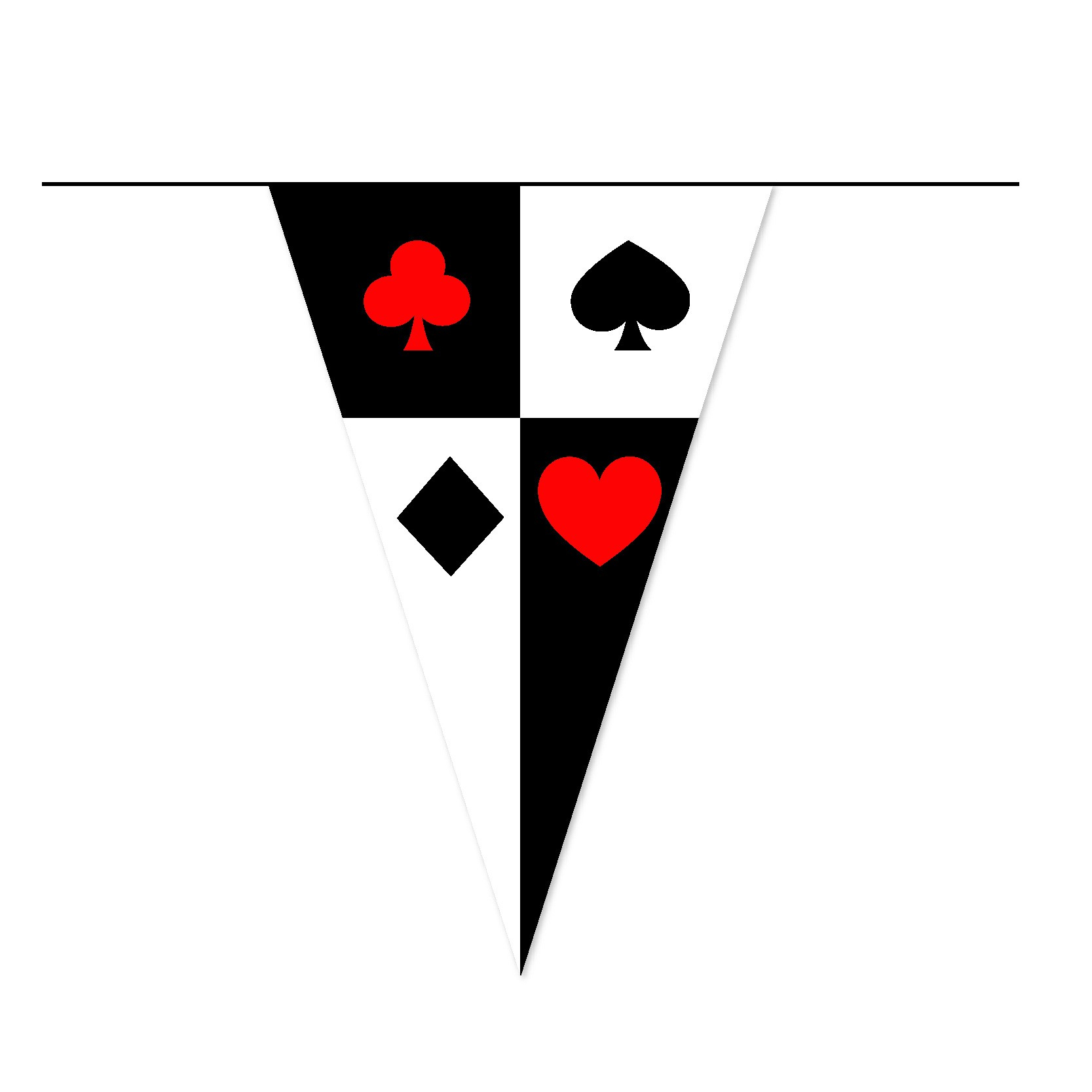 (113-tlg. Set) Einweg Geschirr Party Tisch Deko inkl. Servietten / Teller / Papp Becher - Poker