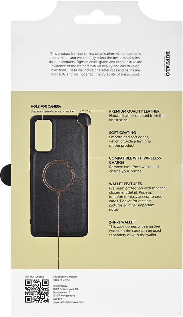 Buffalo 2in1 Samsung Galaxy A36 pungetui (sort)