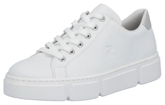 Rieker Plateausneaker  in monochromer Optik, Freizeitschuh, Halbschuh, Schnürschuh