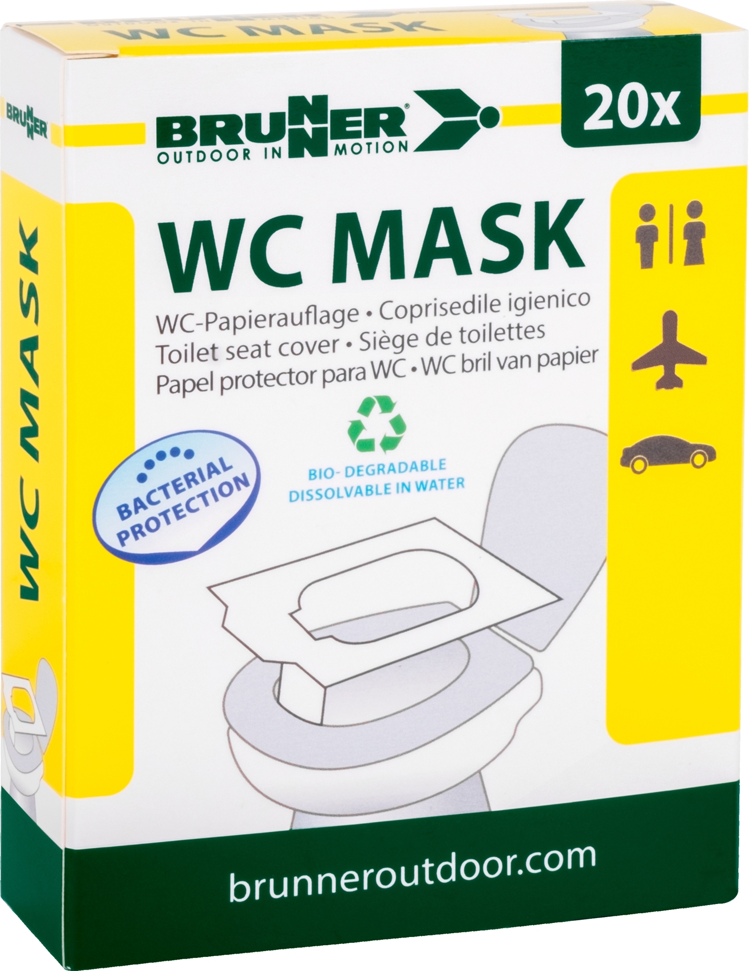 Brunner WC Mask Papierauflage für Campingtoiletten 20 Stück