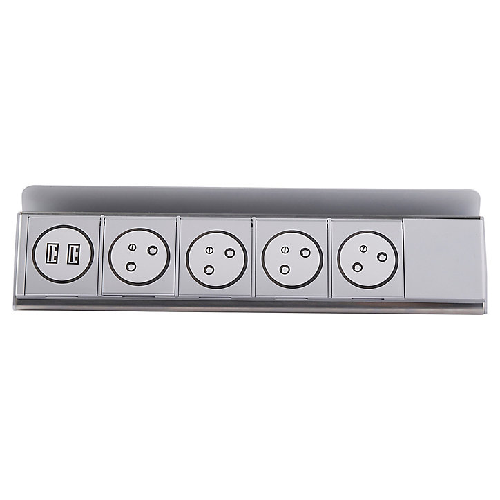Multiprise 4 prises & 2 USB Otio à câbler