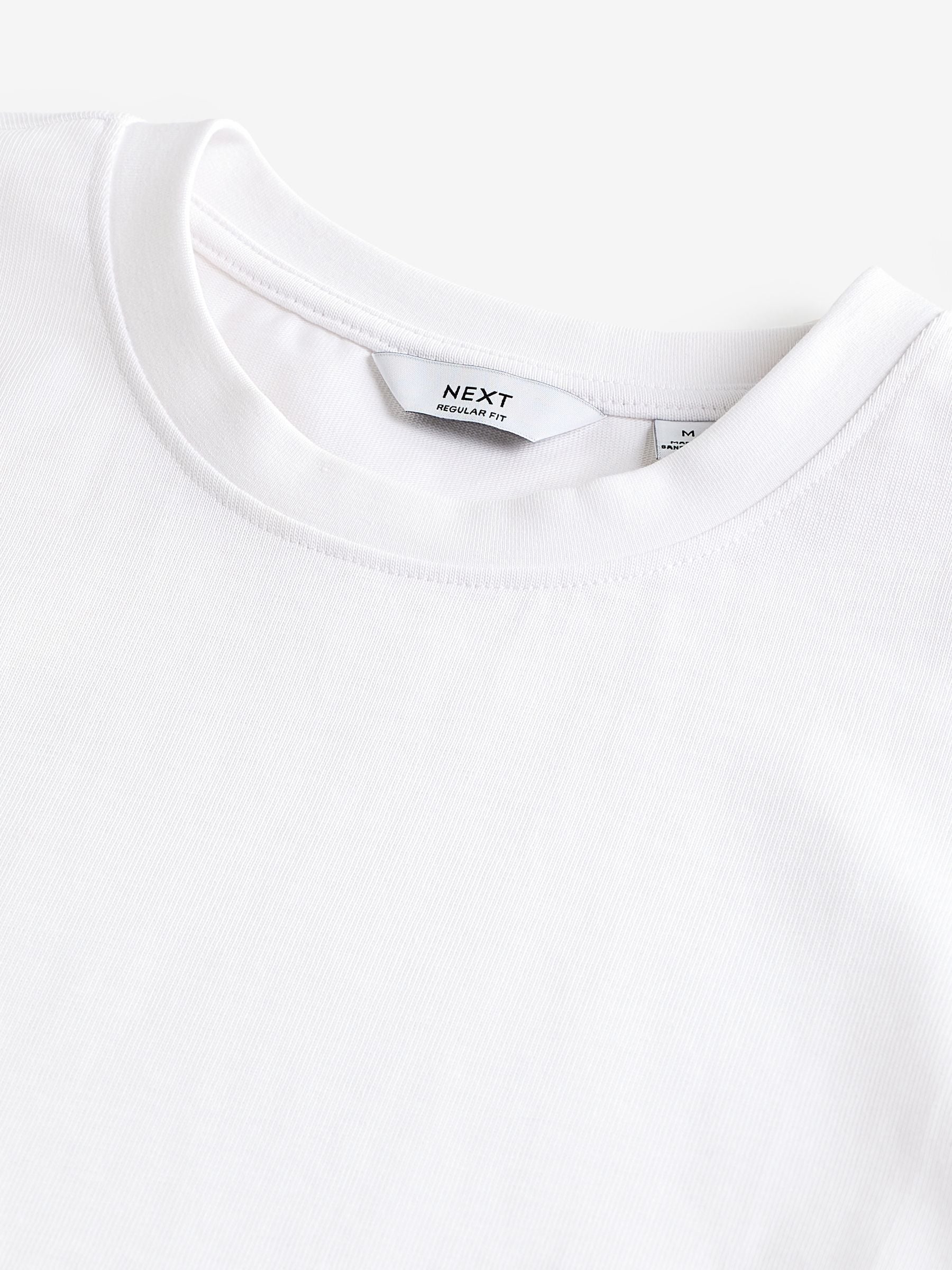 Wit - Normale Pasvorm - Zwaar T-shirt