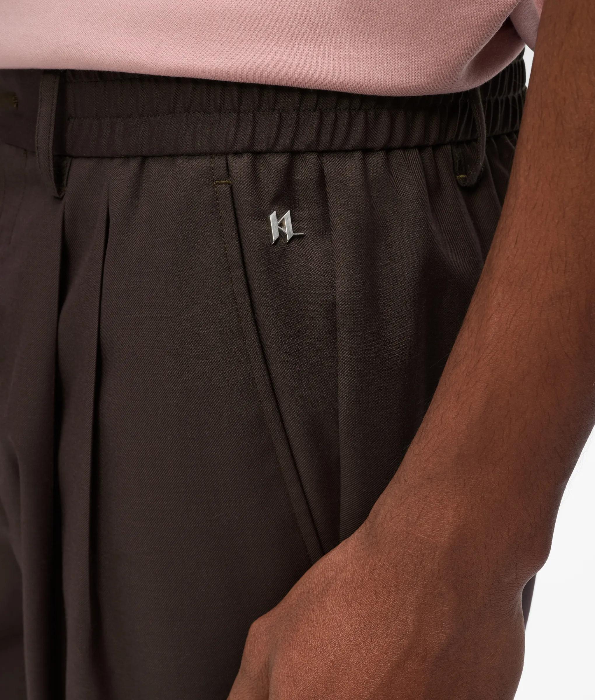 Broek met rechte pijpen van wolmix