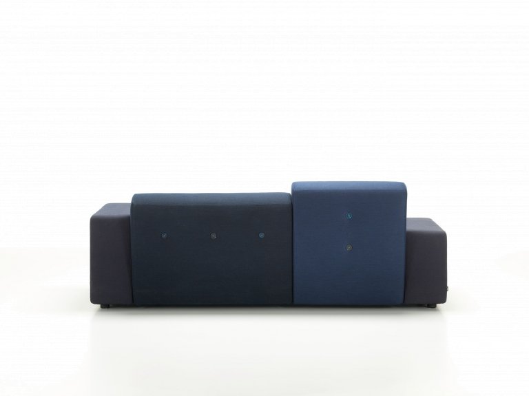 Vitra Polder Compact bank rood armleuning links