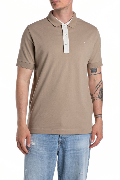 Replay beige heren polo