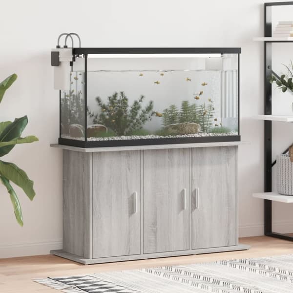 vidaXL Akvariumstativ grå sonoma 101x41x58 cm konstruert tre