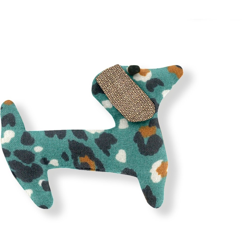 Barrette Basset Panthère Jade