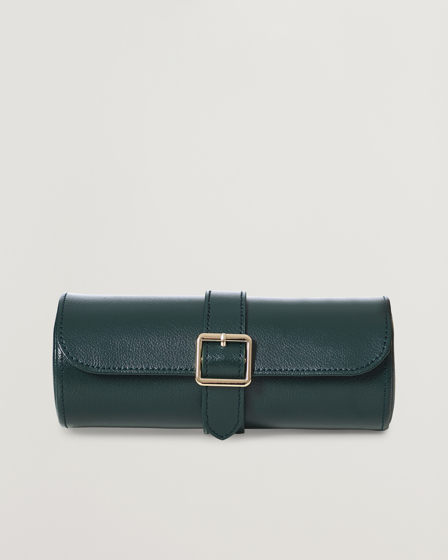WOLF British Racing Green Triple Watch Roll