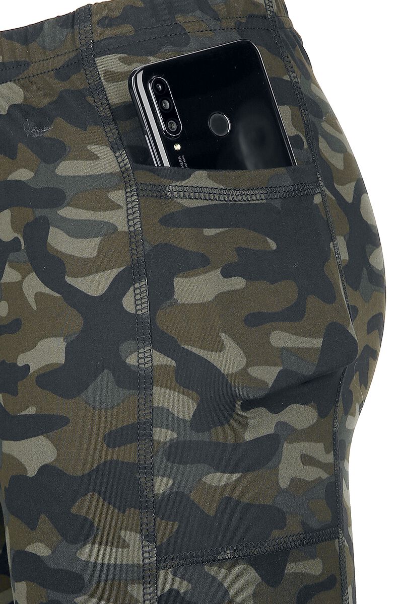 Leggings Camouflage Olive Avec Poches Latérales | Rock Rebel by EMP Legging