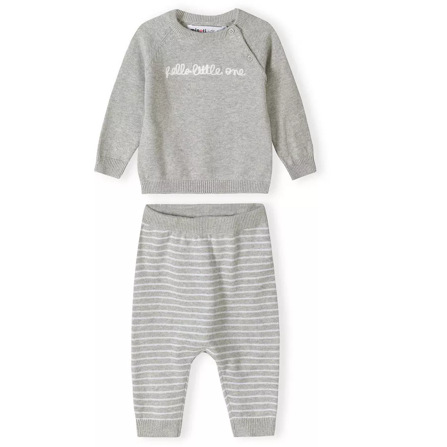 MINOTI Longsleeves & Leggings Grau Meliert