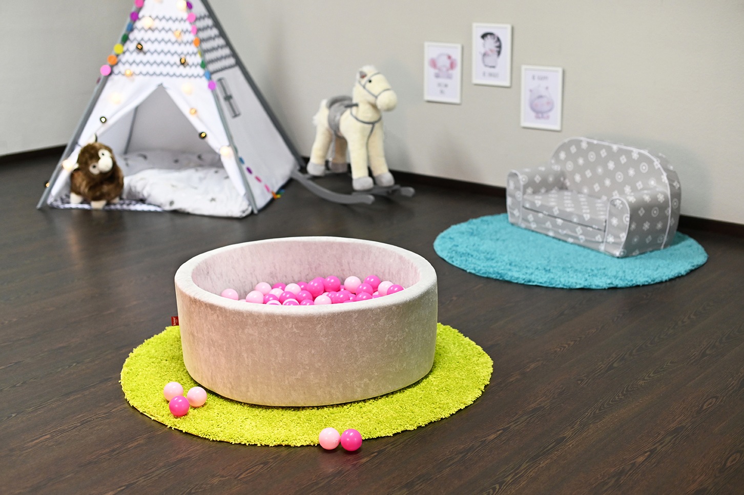 Knorrtoys® Bällebad »Soft, Grey« mit 300 Bällen soft pink; Made in Europe