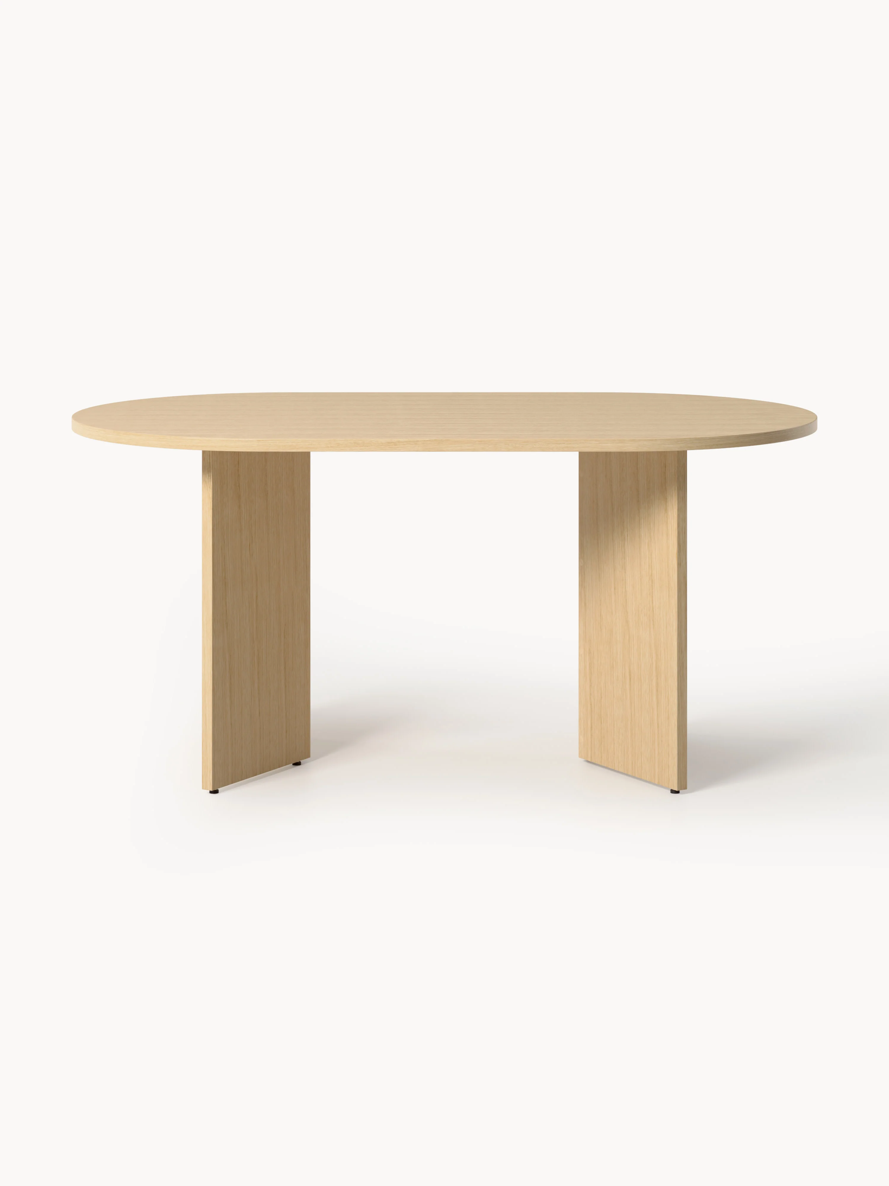 Ovale houten eettafel Toni, in verschillende formaten